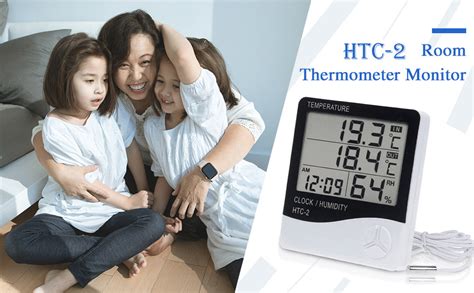 SMIC Pvc Htc-2 Lcd Digital Thermometer Hygrometer Weather Station ...