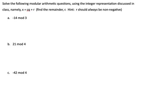 Image result for How to Solve Modular Arithmetic