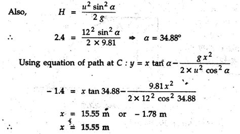 Projectile Motion - equation, formula with Solved Example Problems