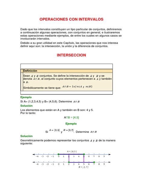 Image result for Operaciones Con Intervalos