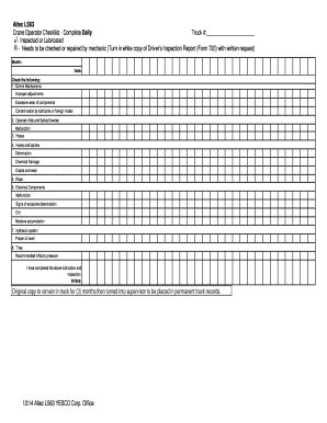 Crane Inspection Checklist Altec LS63xls - Fill and Sign Printable ...