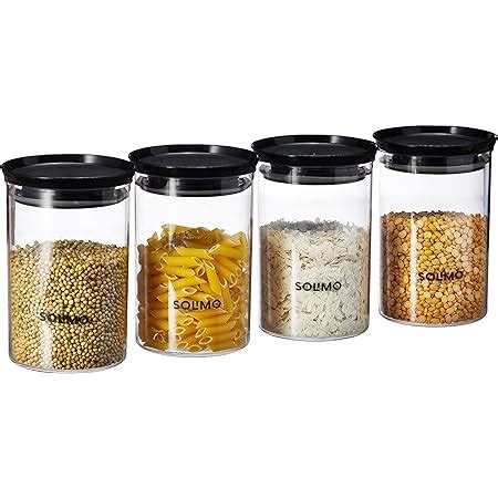 Buy Amazon Brand - Solimo Plastic Storage Jar and Container Set I Air ...