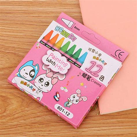 8/12/24 Colors Cartoon Cute Creative Pink Girl-Friendly Wax Crayon Sets ...