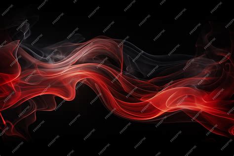 Premium Photo | Black and red swirls minimalist abstract wallpaper