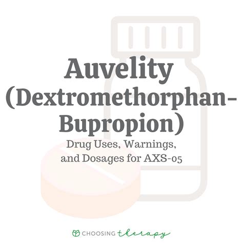 What To Know About the Uses of AXS-05: Auvelity (Dextromethorphan ...