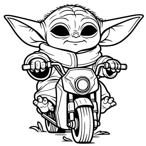 Baby Yoda coloring pages - ColoringLib