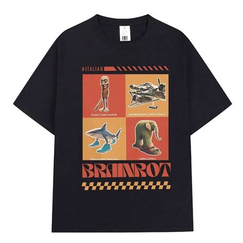 Italian Brainrot Funny Meme T-Shirts Tralalero Tralala Tung Tung Tung ...