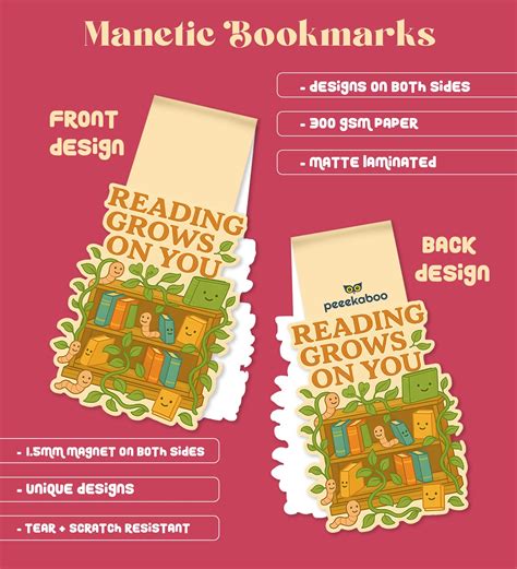 Magnetic Bookmarks - Set Of 4 - Cute Animals – Peeekaboo