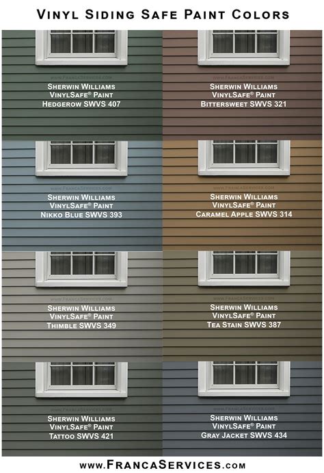 Vinyl Siding Color Charts - Educational Chart Resources
