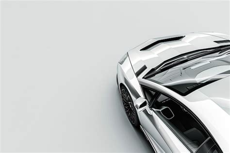 A silver sports car with a black roof and a white hood | Premium AI ...