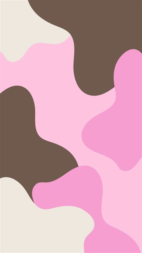 Pink and Brown Camouflage Wallpaper