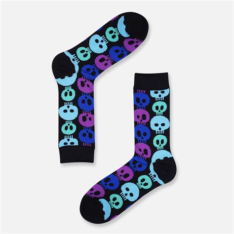 Buy Glow Skull Crew Length Socks Online in India | Toffcraft