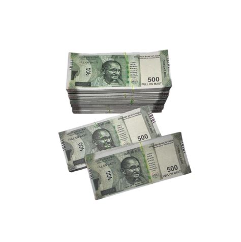 Pack of 6 Bundle Indian 500 Rupees Duplicate Money Fake Currency Notes ...