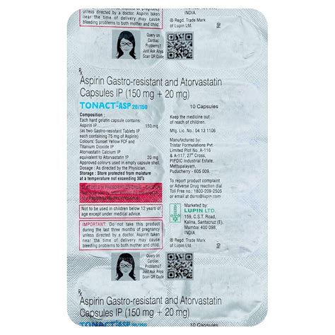 Tonact-ASP 20/150 - Strip of 10 Capsules : Amazon.in: Health & Personal ...