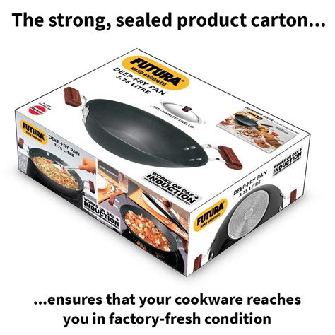 Hawkins Futura 3.75 Litre Deep Fry Pan, Hard Anodised Kadai with Stain ...