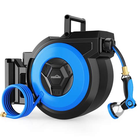 Retractable Garden Hose Reel, 5/8" x 90FT Automatic Retractable Water ...