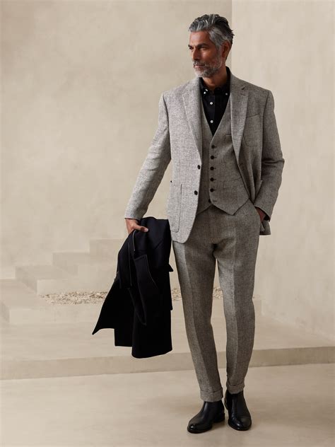 Banana Republic Ostuni Linen Suit Pant brown - 573172002