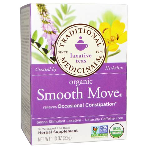 Traditional Medicinals Smooth Move Tea, Senna Stimulant Laxative ...