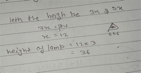 At a particular time, the shadow of a lamp post and building are in the ...