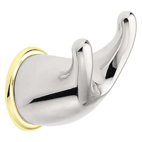 Moen Mason 2-Hook Polished Brass Robe Hook at Lowes.com