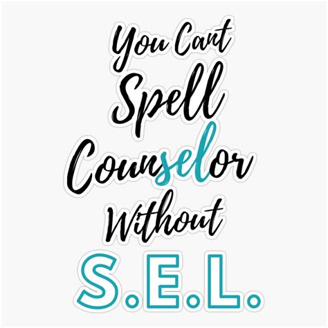 Maneki You Can’T Spell Counselor Without Sel Sticker, Phone Decal Water ...