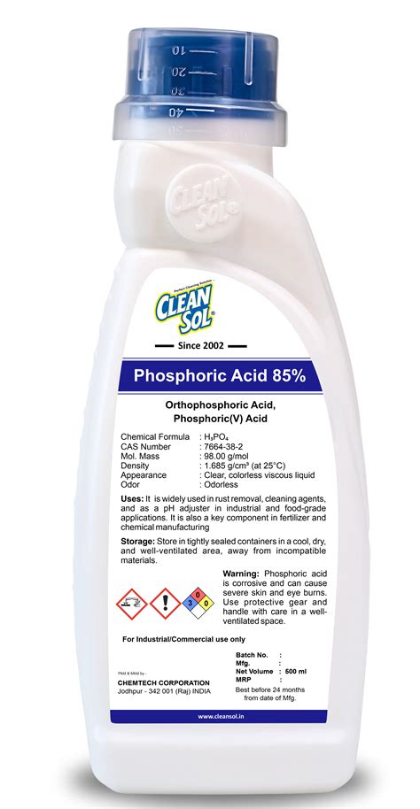 Cleansol Phosphoric Acid 85% | Descaler, Cleaner & pH Adjuster