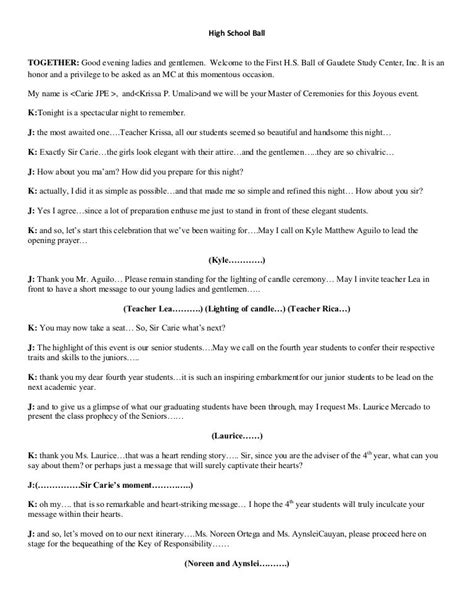 Image result for Emcee Script Sample for Event