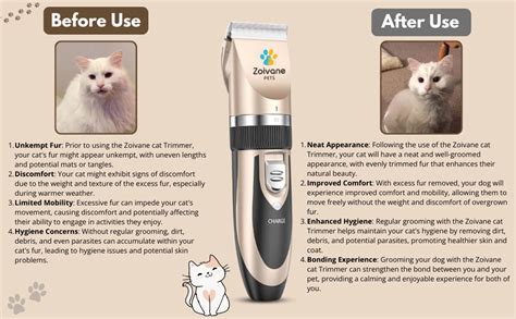 ZOIVANE Cat Trimmer | Cat Hair Trimmer, Cat Trimmer for Pet Grooming ...