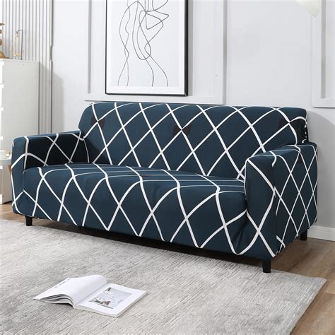 TEX-RO 92% Polyester 8% Spandex Sofa Cover 3 Seater Elastic Sofa Cover ...