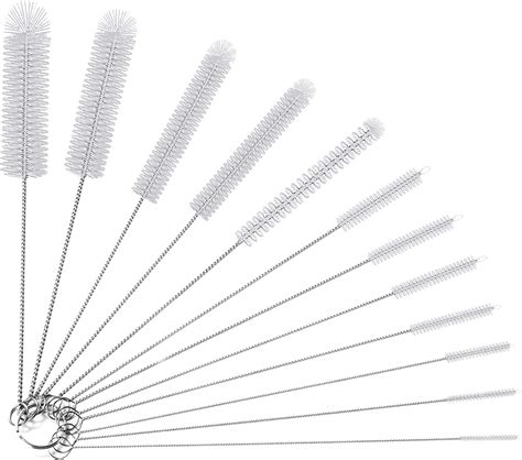 10pcs Nylon Bottle Brush, 11.5 Inch Long Straw Brushes Nylon Tube Brush ...