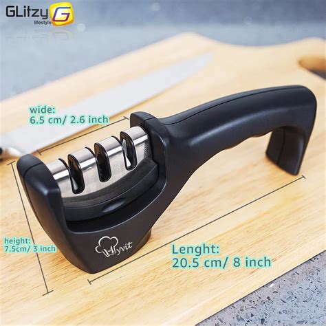Kitchen Diamond Stainless Steel Level 3 Sharpener 【SALE／81%OFF】