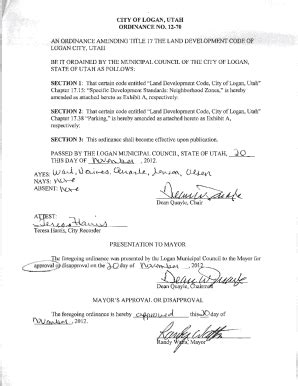 Fillable Online www.utah.govpmnfilesAN ORDINANCE AMENDING TITLE 17 THE ...