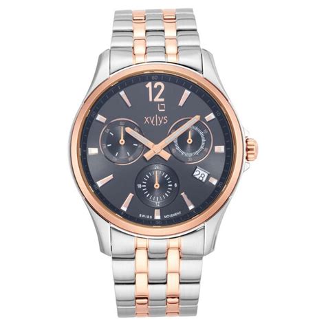 Buy Online Xylys Classic Multifunction Grey Dial Two Toned Stainless ...