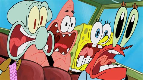Spongebob And Patrick Screaming Spongebob Patrick And Squidward
