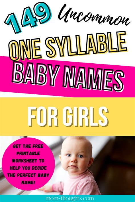 Unique one syllable girl names you need to see – Artofit