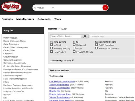 Image result for Digi Key Part Search