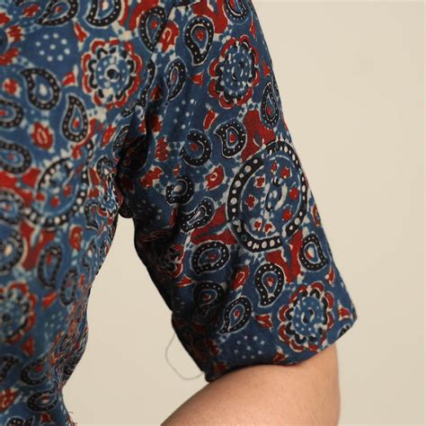 Ajrakh Hand Block Printed Cotton Readymade Blouse