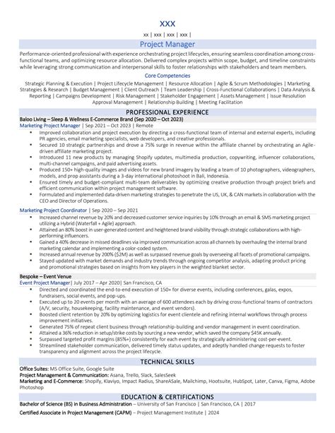 Project Manager Resume Tips 的图像结果