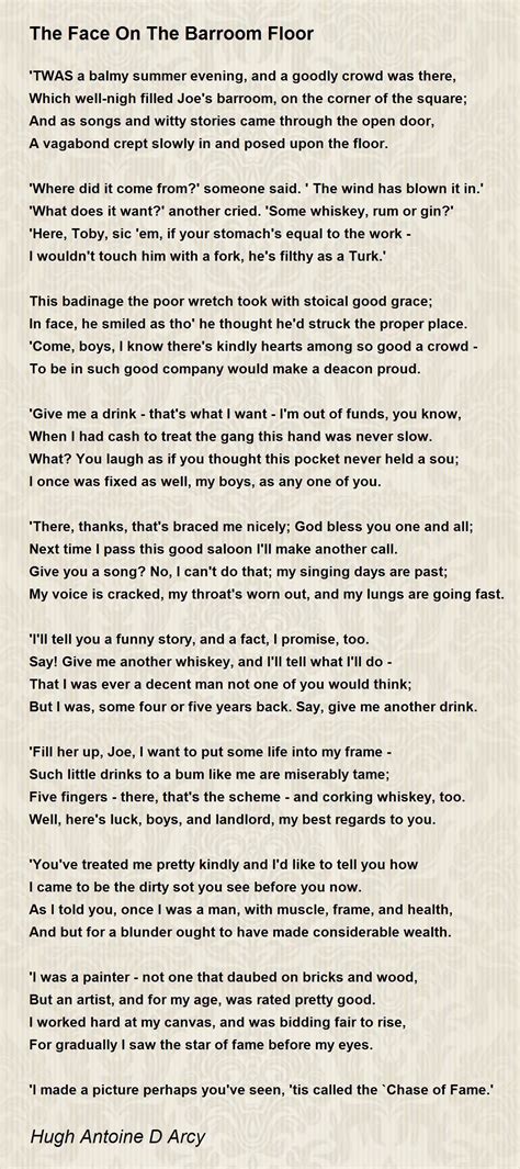 The Face Upon Barroom Floor | Viewfloor.co