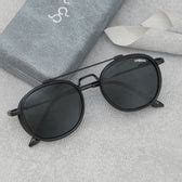 Buy Full Black Polarized SG4612 Metal Frame Round Sunglasses - Sunglassic