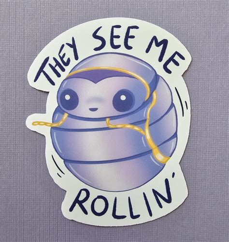 They See Me Rollin' Rolly Polly Pill Bug Vinyl Sticker Garden Bug Cute ...