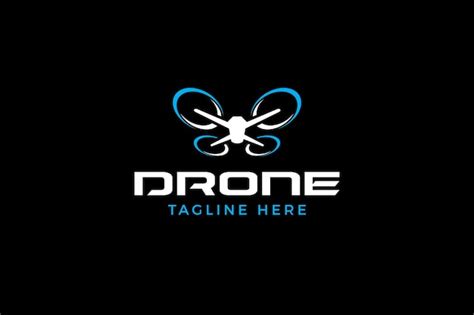 Design de logo de drone moderne avec un schéma de couleurs bleu et ...