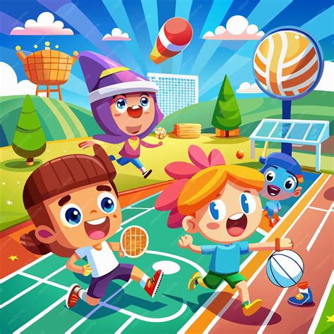 Playing Sports Cartoon 的图像结果