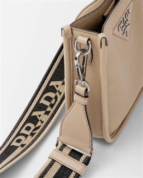 Sand Leather mini shoulder bag | Prada
