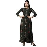 Buy Nehamta Women Rayon Slub Straight Kurta Set