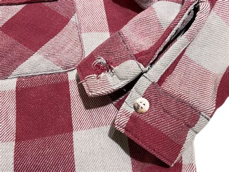 80s FIVE BROTHER ブロックチェック ネルシャツ【L】グレー×ワイン MADE IN USA | BACK IN THE DAYZ.
