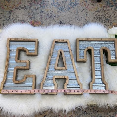 Hobby Lobby | Accents | Hobby Lobby Wood And Tin Letter Eat Wall ...