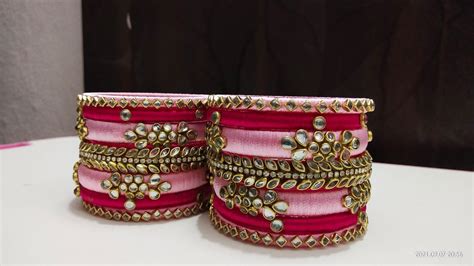 Find latest silk thread bangles design on your wedding day