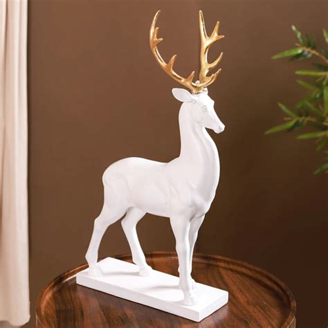 Snow Reindeer Showpiece White Large Online - Premium Decor Object ...