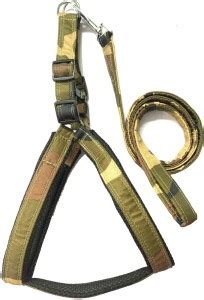 ALCAZAR Premium Quality Army Design Soft Padded Dog Harness & Leash Set ...
